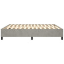 vidaXL világosszürke bársony ágykeret matrac nélkül 200 x 200 cm