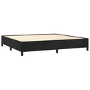 vidaXL fekete bársony ágykeret matrac nélkül 200 x 200 cm