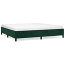 vidaXL sötétzöld bársony ágykeret matrac nélkül 200x200 cm