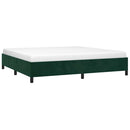 vidaXL sötétzöld bársony ágykeret matrac nélkül 200x200 cm
