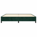 vidaXL sötétzöld bársony ágykeret matrac nélkül 200x200 cm