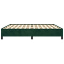 vidaXL sötétzöld bársony ágykeret matrac nélkül 200x200 cm
