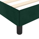 vidaXL sötétzöld bársony ágykeret matrac nélkül 200x200 cm