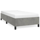 vidaXL világosszürke ikerbársony ágykeret matrac nélkül 100 x 190 cm