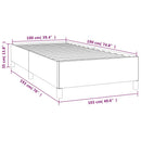 vidaXL világosszürke ikerbársony ágykeret matrac nélkül 100 x 190 cm