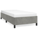 vidaXL világosszürke ikerágykeret matrac nélkül 100 x 203 cm XL bársony