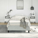 vidaXL világosszürke ikerágykeret matrac nélkül 100 x 203 cm XL bársony