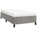 vidaXL világosszürke ikerágykeret matrac nélkül 100 x 203 cm XL bársony