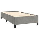 vidaXL világosszürke ikerágykeret matrac nélkül 100 x 203 cm XL bársony