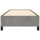vidaXL világosszürke ikerágykeret matrac nélkül 100 x 203 cm XL bársony