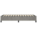 vidaXL világosszürke ikerágykeret matrac nélkül 100 x 203 cm XL bársony
