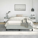 vidaXL világosszürke bársony ágykeret matrac nélkül 152 x 203 cm queen size méret