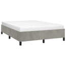 vidaXL világosszürke bársony ágykeret matrac nélkül 152 x 203 cm queen size méret