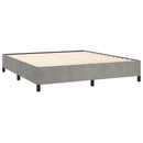vidaXL világosszürke bársony ágykeret matrac nélkül 152 x 203 cm queen size méret