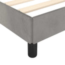 vidaXL világosszürke bársony ágykeret matrac nélkül 152 x 203 cm queen size méret