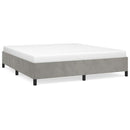 vidaXL világosszürke bársony ágykeret matrac nélkül 193 x 203 cm king size ágyneműtartós