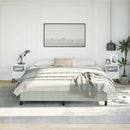 vidaXL világosszürke bársony ágykeret matrac nélkül 193 x 203 cm king size ágyneműtartós