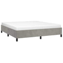 vidaXL világosszürke bársony ágykeret matrac nélkül 193 x 203 cm king size ágyneműtartós