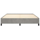 vidaXL világosszürke bársony ágykeret matrac nélkül 193 x 203 cm king size ágyneműtartós