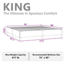 vidaXL világosszürke bársony ágykeret matrac nélkül 193 x 203 cm king size ágyneműtartós