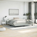 vidaXL világosszürke bársony ágykeret matrac nélkül 193 x 203 cm king size ágyneműtartós