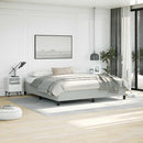 vidaXL világosszürke bársony ágykeret matrac nélkül 193 x 203 cm king size ágyneműtartós