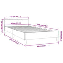 vidaXL sötétszürke szövet ágykeret matrac nélkül 80x200 cm