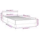 vidaXL kék szövet ágykeret fejtámlával matrac nélkül 80 x 200 cm