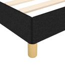 vidaXL fekete szövet ágykeret fejtámlával matrac nélkül 90x190 cm