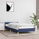 vidaXL kék szövet ágykeret fejtámlával matrac nélkül 90x190 cm