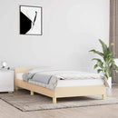 vidaXL krémszínű szövet ágykeret fejtámlával matrac nélkül 90x200 cm