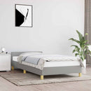 vidaXL világosszürke szövet ágykeret matrac nélkül 100x200 cm