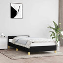 vidaXL fekete szövet ágykeret matrac nélkül 100x200 cm