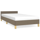 vidaXL tópszínű szövet ágykeret matrac nélkül 100x200 cm