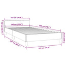 vidaXL tópszínű szövet ágykeret matrac nélkül 100x200 cm