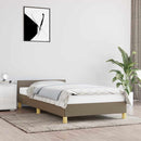 vidaXL tópszínű szövet ágykeret matrac nélkül 100x200 cm