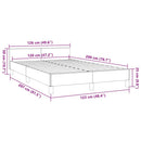 vidaXL világosszürke szövet ágykeret matrac nélkül 120x200 cm