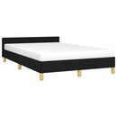 vidaXL fekete szövet ágykeret matrac nélkül 120x200 cm