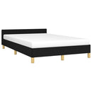 vidaXL fekete szövet ágykeret matrac nélkül 120x200 cm