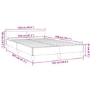vidaXL tópszínű szövet ágykeret matrac nélkül 120x200 cm
