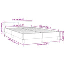 vidaXL krémszínű szövet ágykeret matrac nélkül 120x200 cm