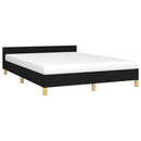 vidaXL fekete szövet ágykeret matrac nélkül 140 x 190 cm