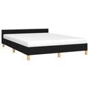 vidaXL fekete szövet ágykeret matrac nélkül 140 x 190 cm