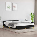 vidaXL fekete szövet ágykeret matrac nélkül 140 x 190 cm