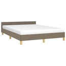 vidaXL tópszínű szövet ágykeret matrac nélkül 140 x 190 cm