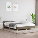 vidaXL tópszínű szövet ágykeret matrac nélkül 140 x 190 cm