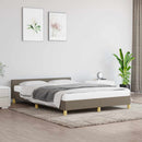 vidaXL tópszínű szövet ágykeret matrac nélkül 140 x 200 cm