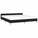 vidaXL fekete szövet ágykeret matrac nélkül 160 x 200 cm