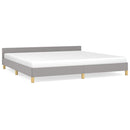 vidaXL világosszürke szövet ágykeret matrac nélkül 200 x 200 cm