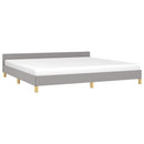 vidaXL világosszürke szövet ágykeret matrac nélkül 200 x 200 cm